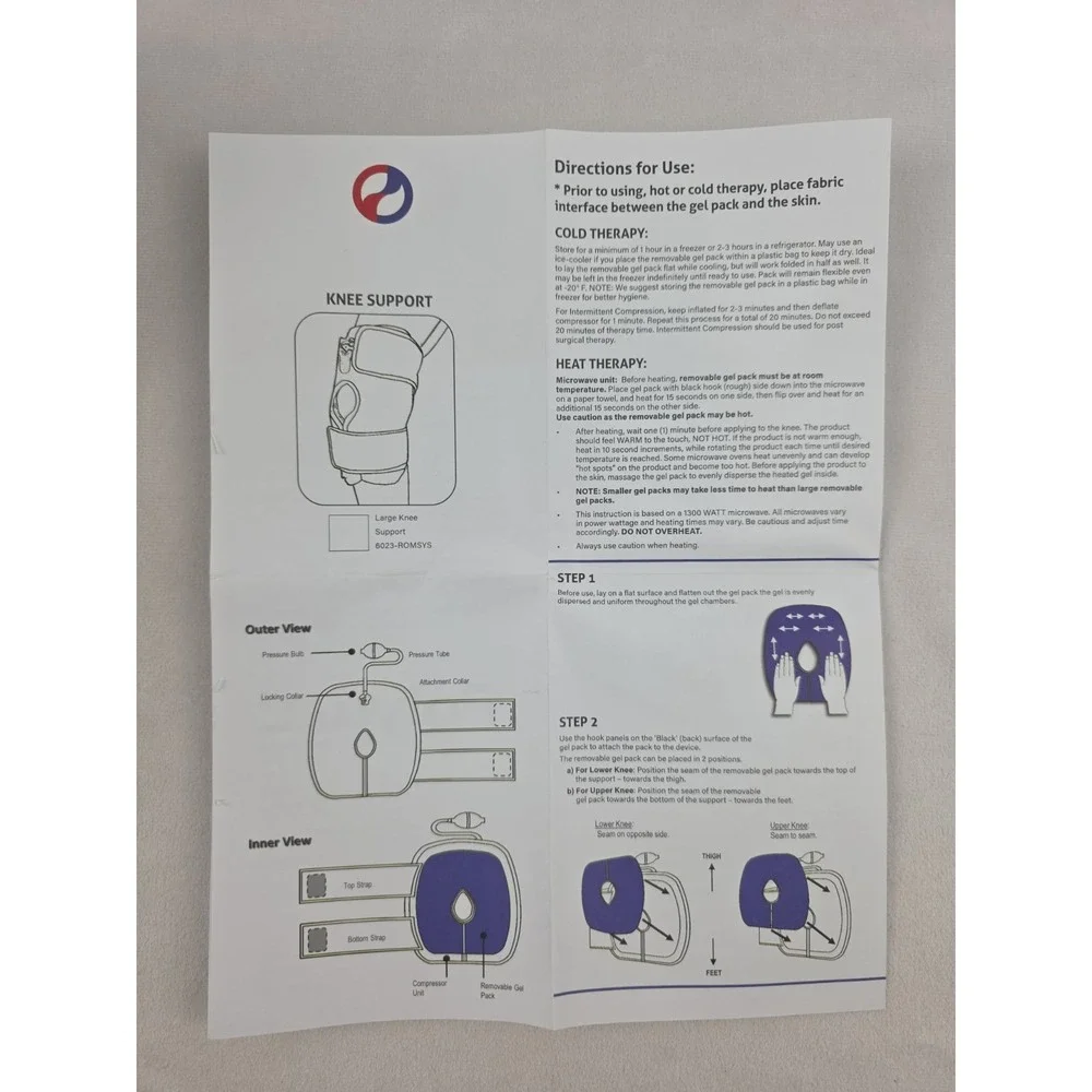 LEG BRACE Thermo Active 6023 Lg Knee Support with Range of Motion